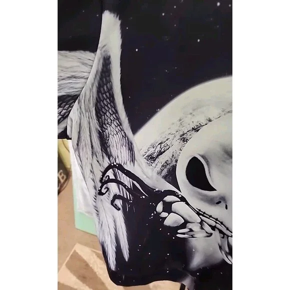 Nightmare Before Christmas Pull over Hoodie Size 2XL-3XL Skeleton Halloween EUC - Picture 6 of 10